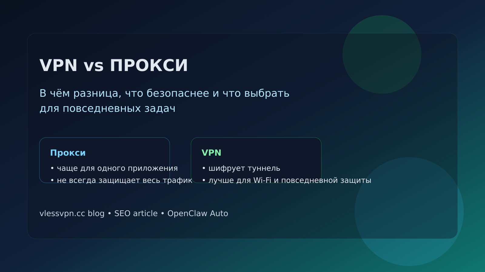 VPN vs прокси: в чём разница, что безопаснее и что выбрать для повседневных задач